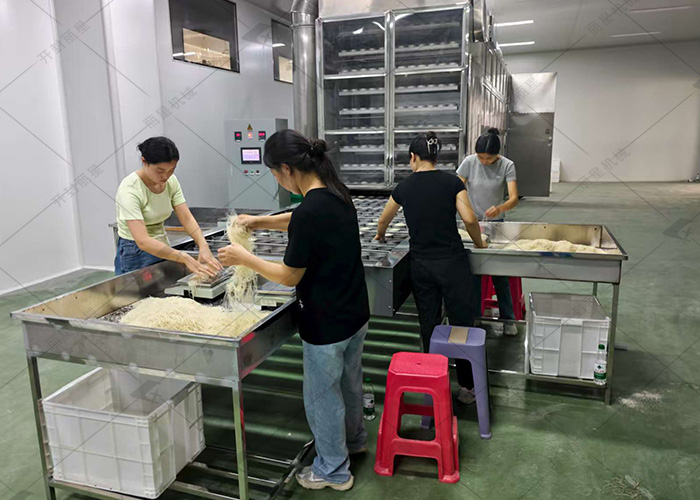 泌陽縣引入麗星 1.5 噸方便粉絲生產(chǎn)線，設(shè)備試機(jī)工作啟動